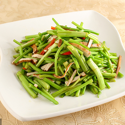 【精选美食】芹菜香干盖饭 好吃下饭 营养均衡搭配 美味可口 