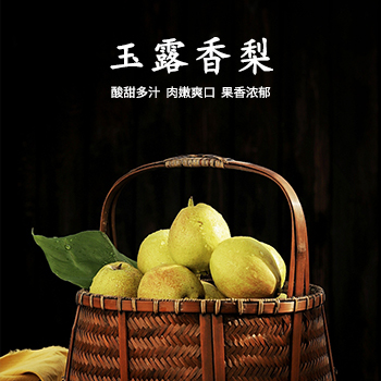 山西隰县玉露香梨 香甜汁足细嫩无渣 皮薄酥脆果大核小 