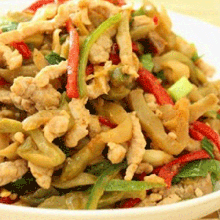 【精选家常菜】榨菜肉丝盖饭软嫩鲜香美味可口 好吃到停不下来