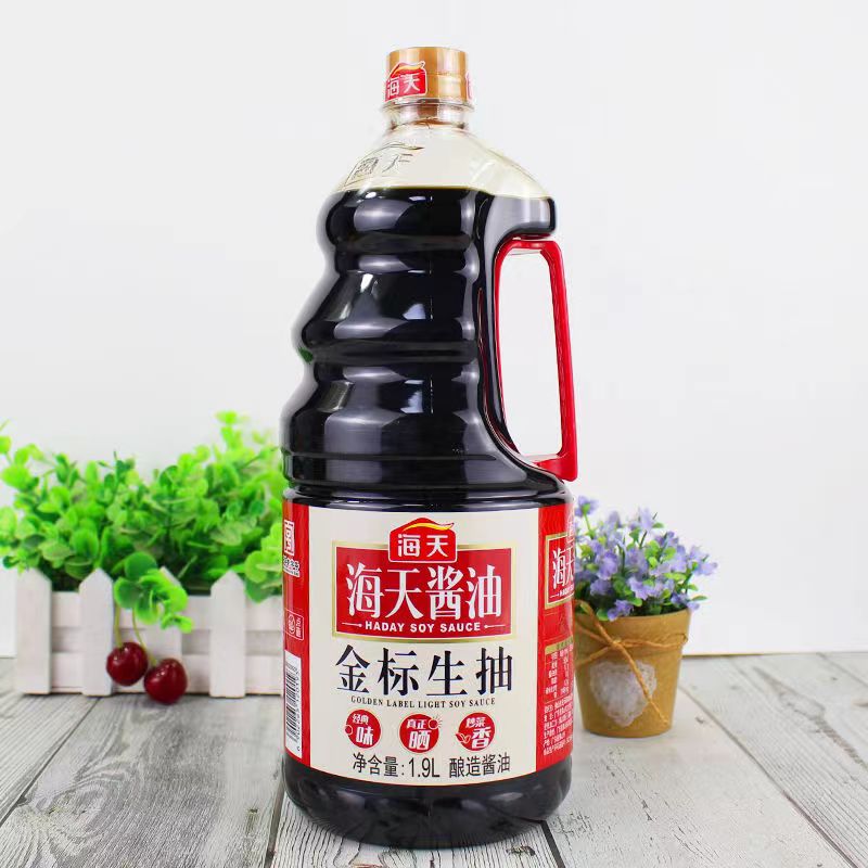 海天金标生抽1.9L大桶超值装黄豆酿造酱油炒菜凉拌调味品
